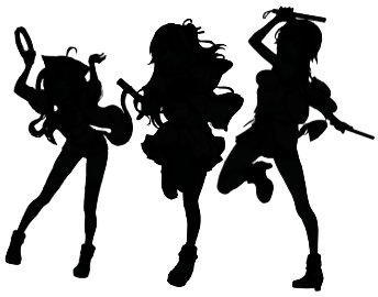 新しいキャラクターのシルエット